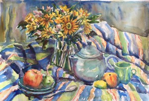 Daisies Watercolor $400 15"x20"